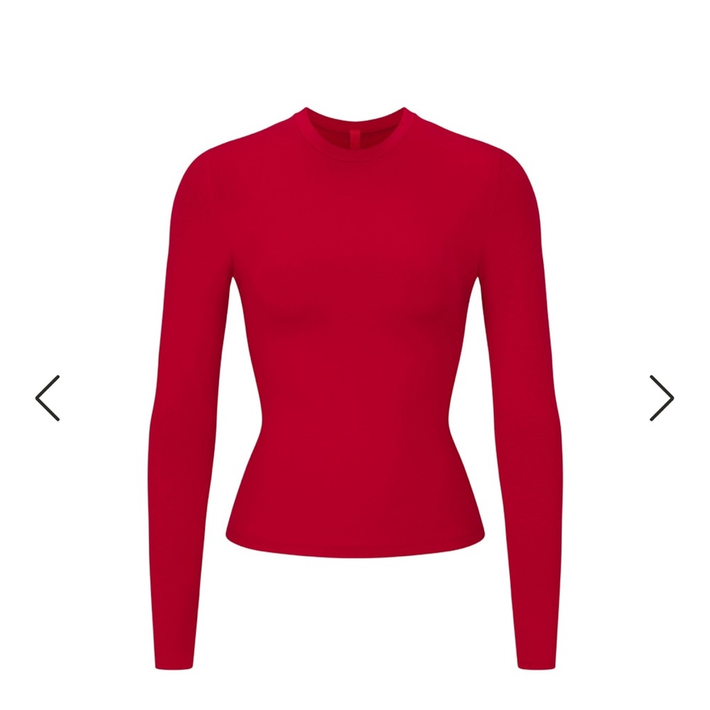 SKIMS Red Long Sleeve Women's Top